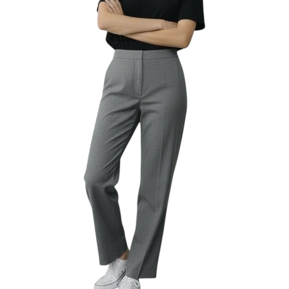 Worthington Women’s Dress Pants Gray 16WP Petite Straight Leg Trousers Office